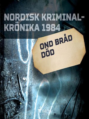 cover image of Ond bråd död